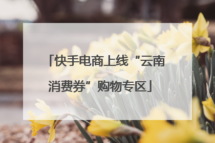快手电商上线“云南消费券”购物专区